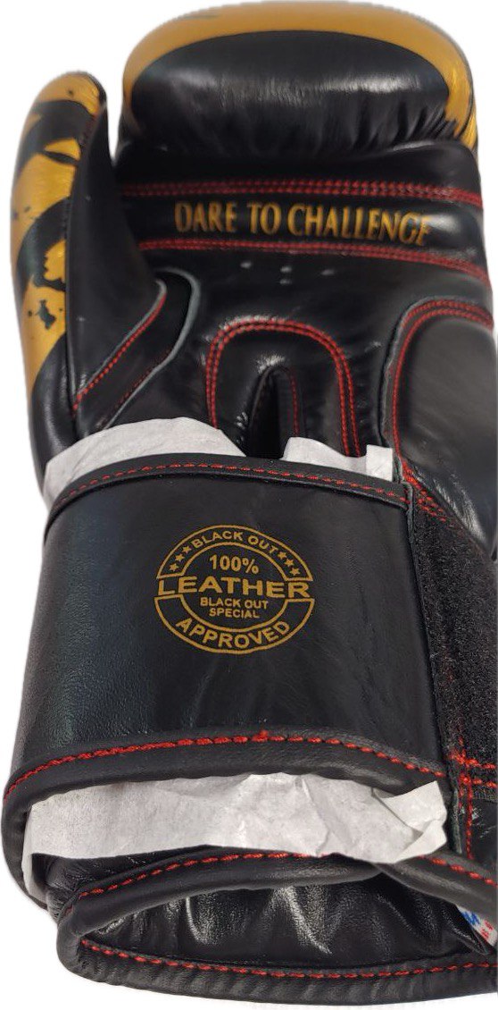 16 oz Black and Gold Boxing Gloves