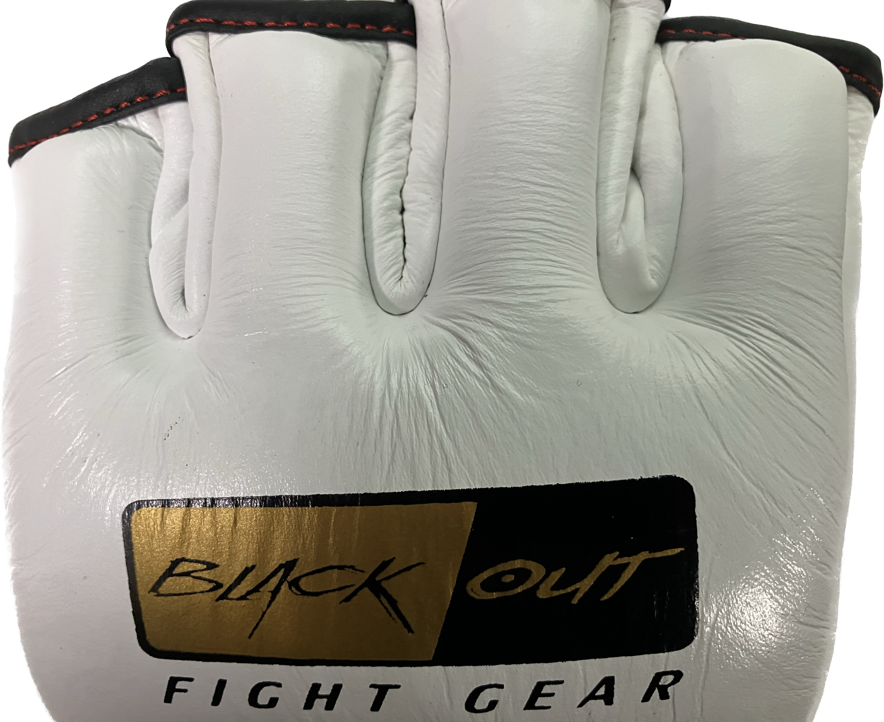 White Leather MMA Gloves